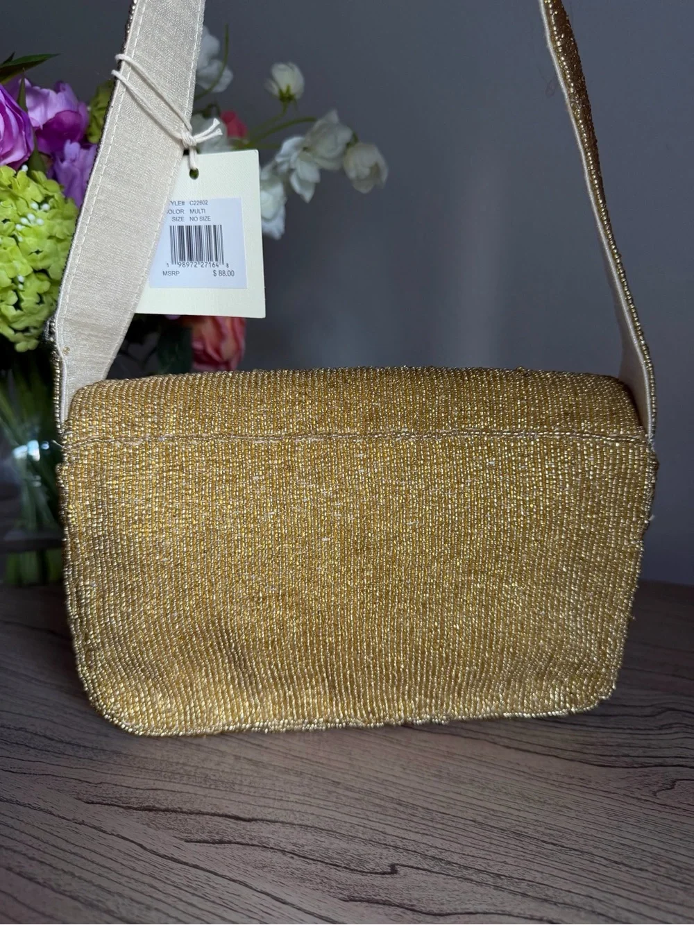 TikTok Viral Sol Mer Pumpkin Spice Latte coffee fall autumn leaves Beaded Bag